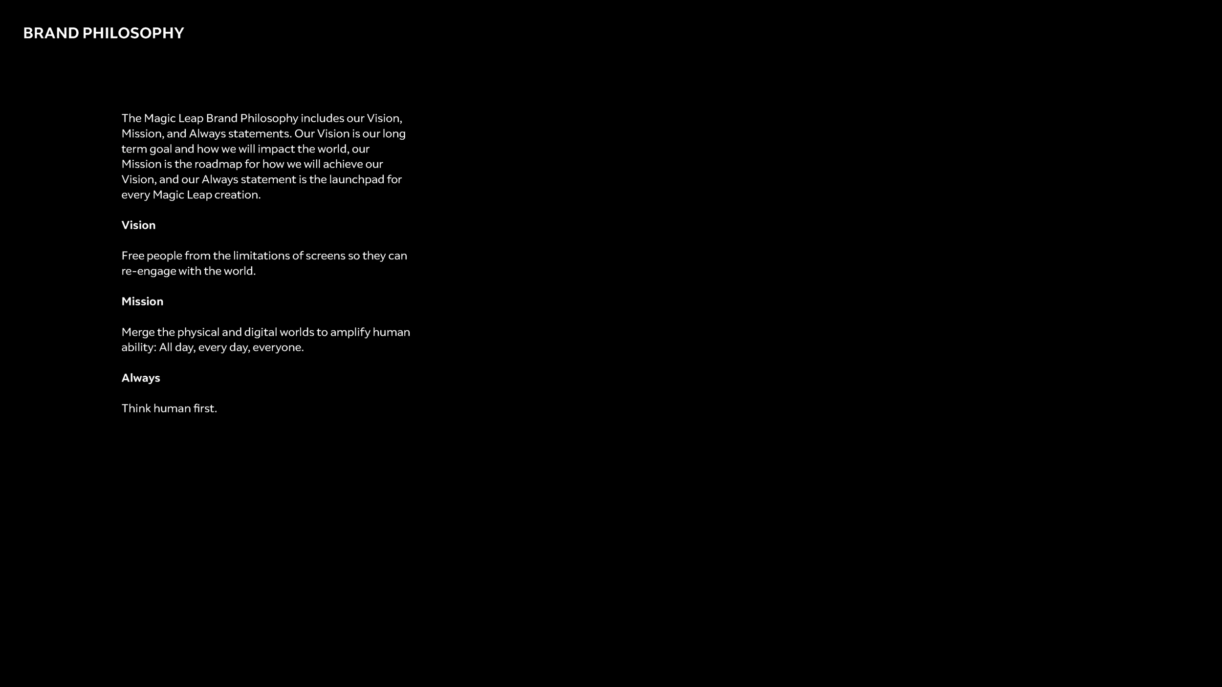 Magic Leap Brand Guidelines