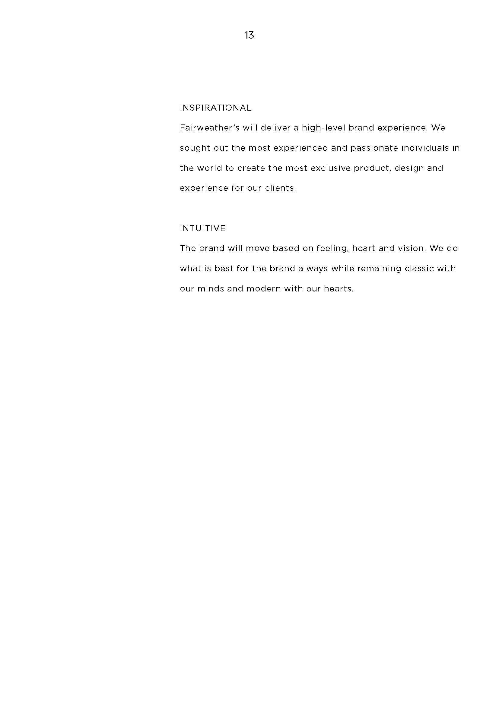 Fairweather's Brand Book