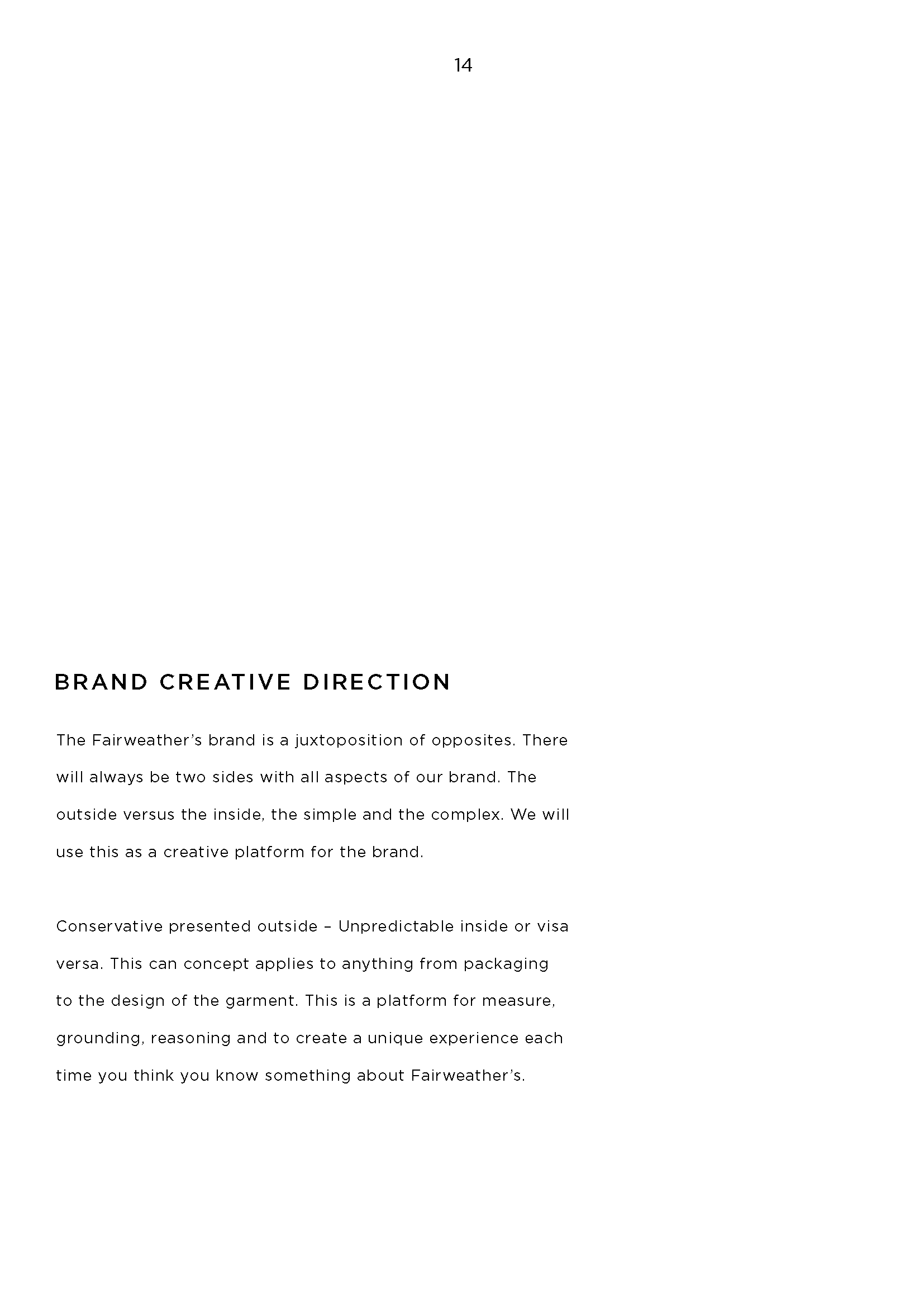 Fairweather's Brand Book