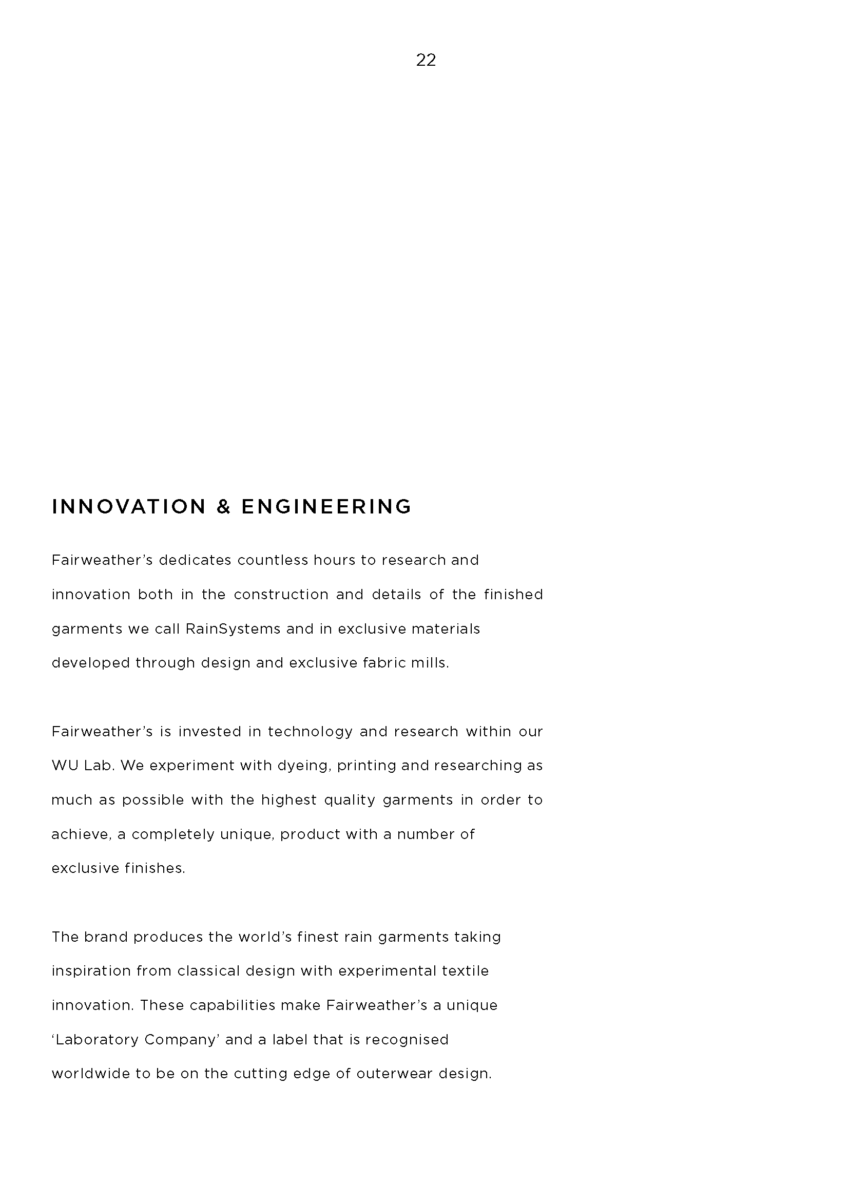 Fairweather's Brand Book