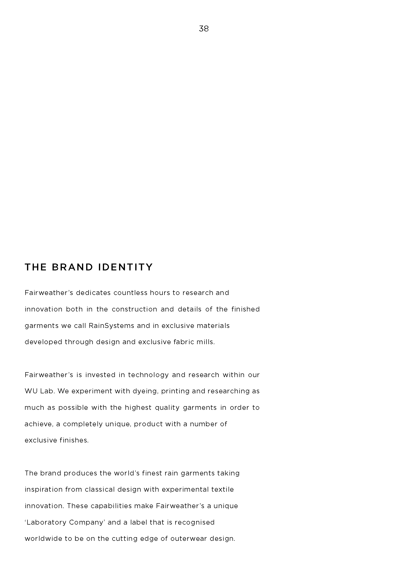 Fairweather's Brand Book