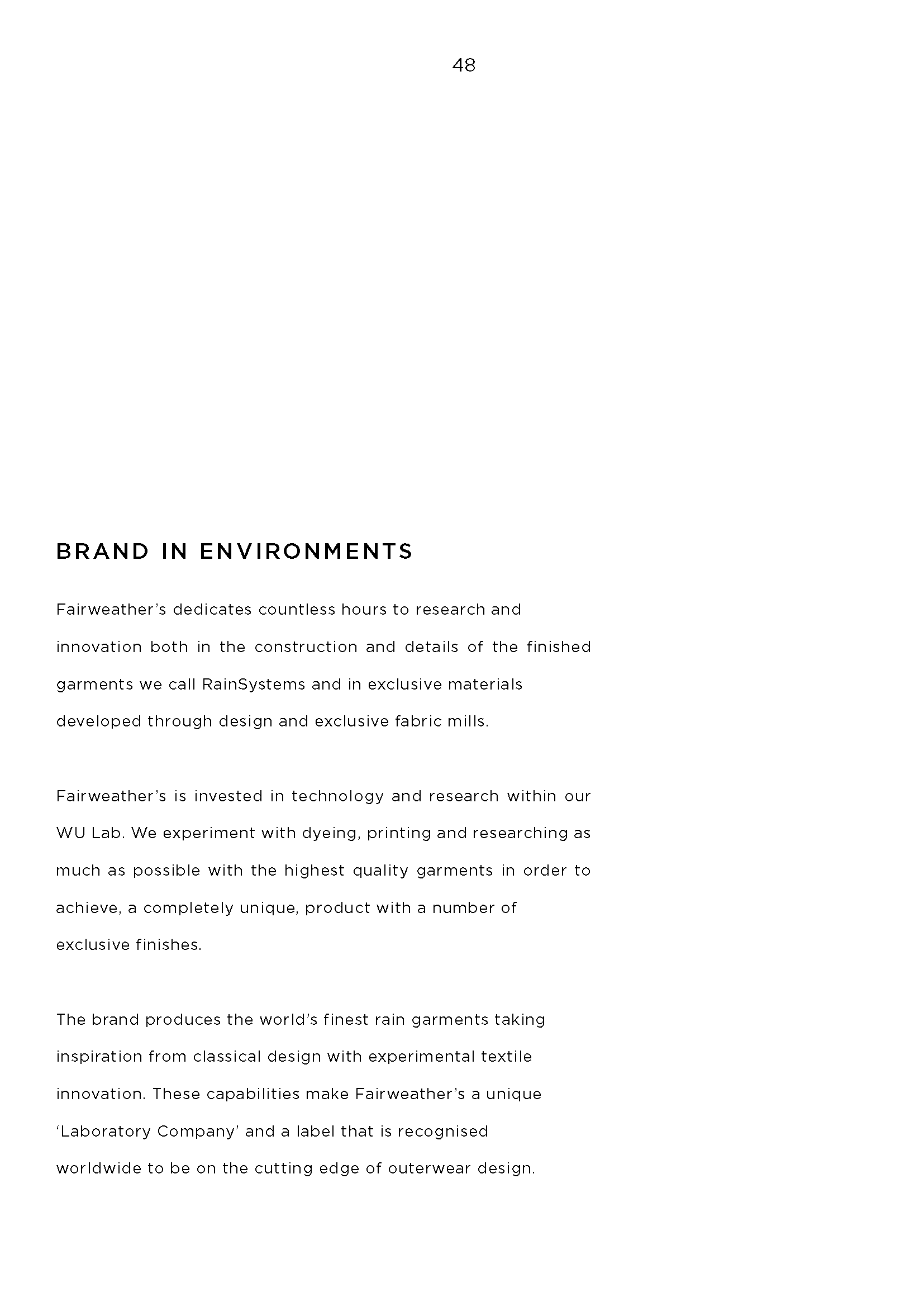 Fairweather's Brand Book