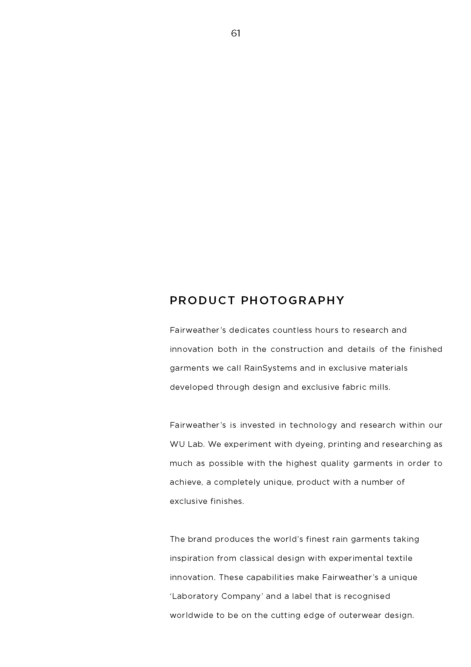 Fairweather's Brand Book