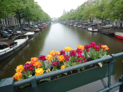 Canal in Amsterdam, May 2013.