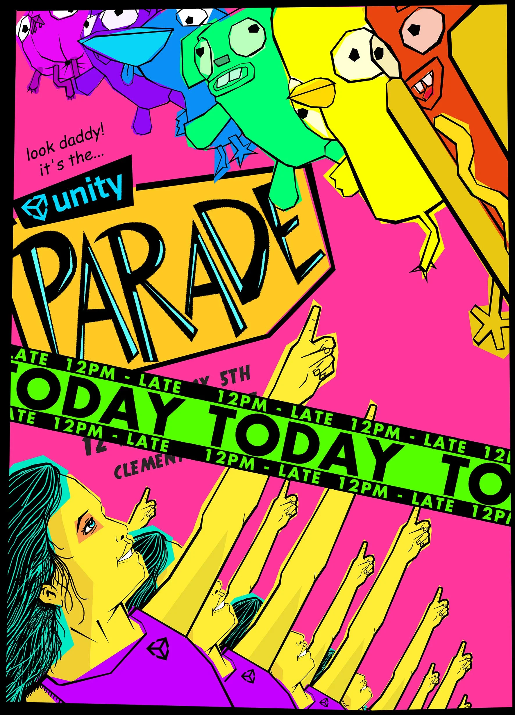  Parade Poster used in the spot and for press. 
