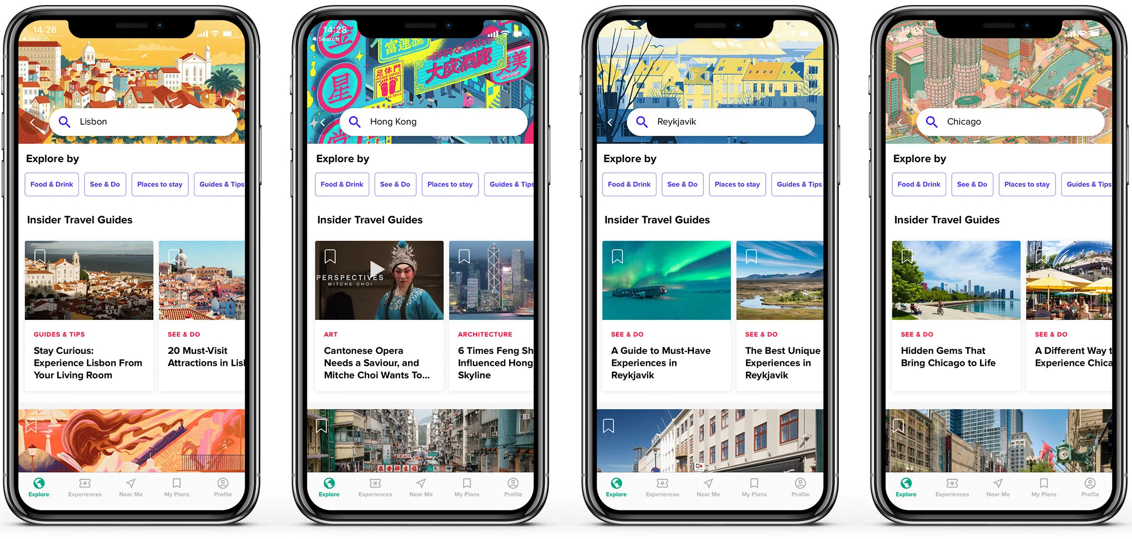 City headers on mobile..