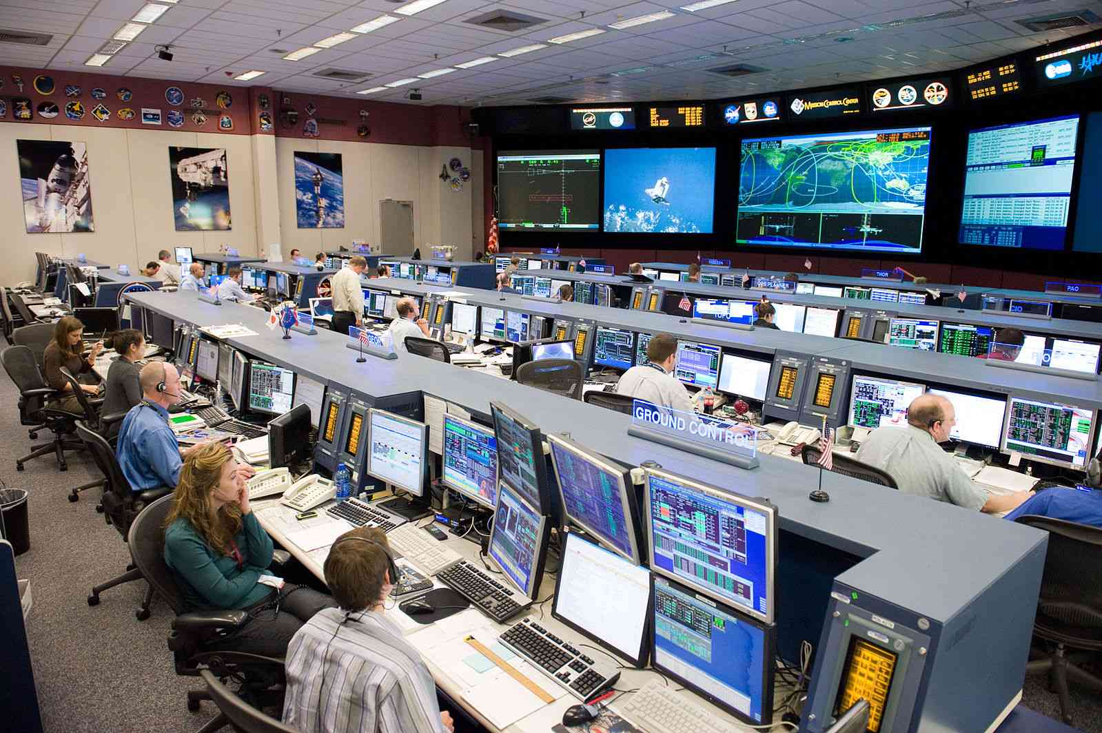 NASA International Space Station Control Room