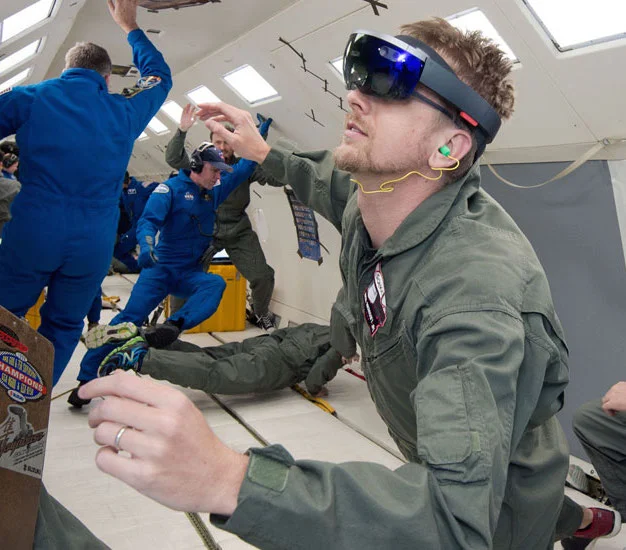 That's me! &nbsp;Mixed reality in microgravity is every bit as cool as it sounds.