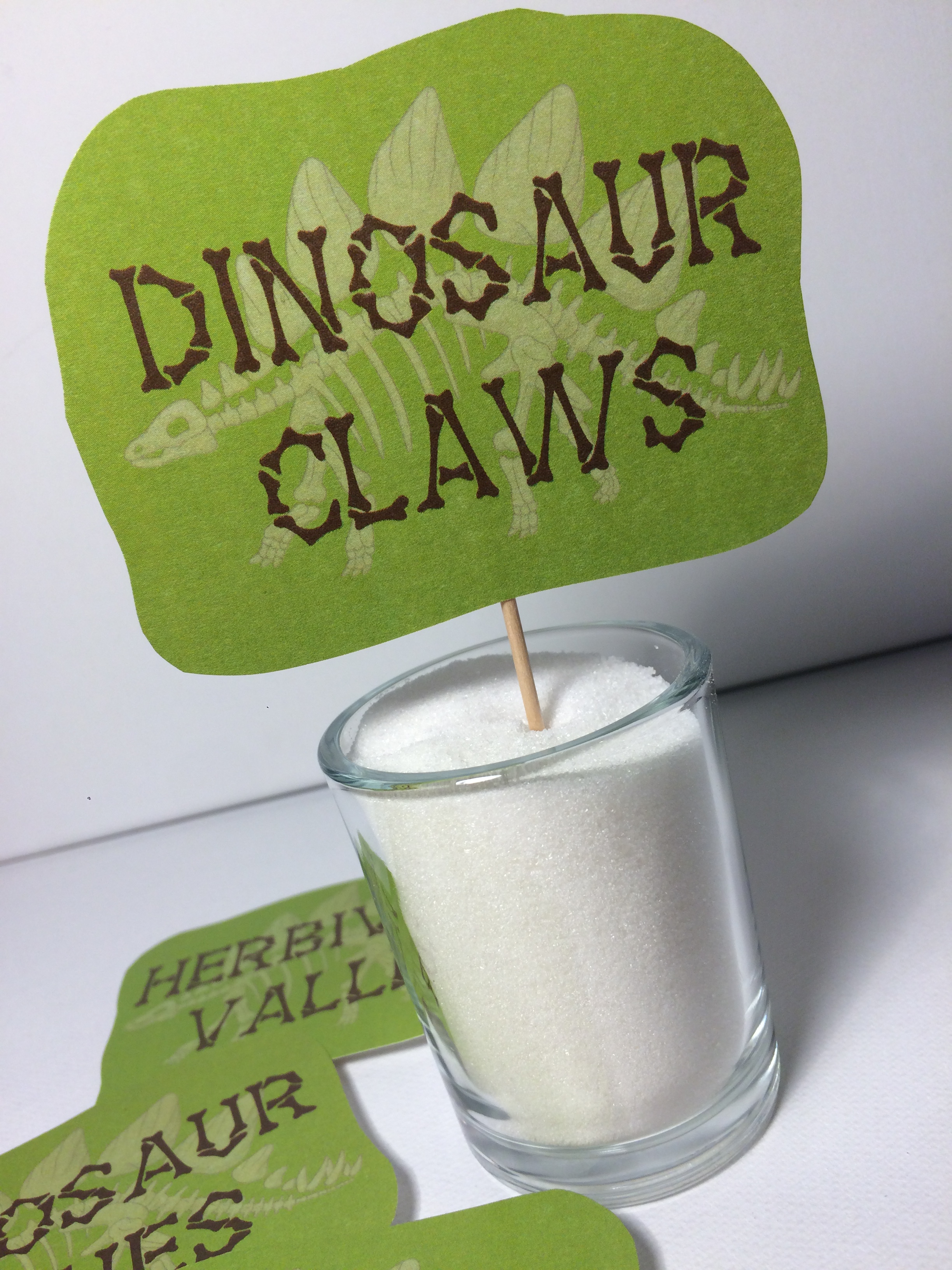 Dino Dig Party Buffet Labels