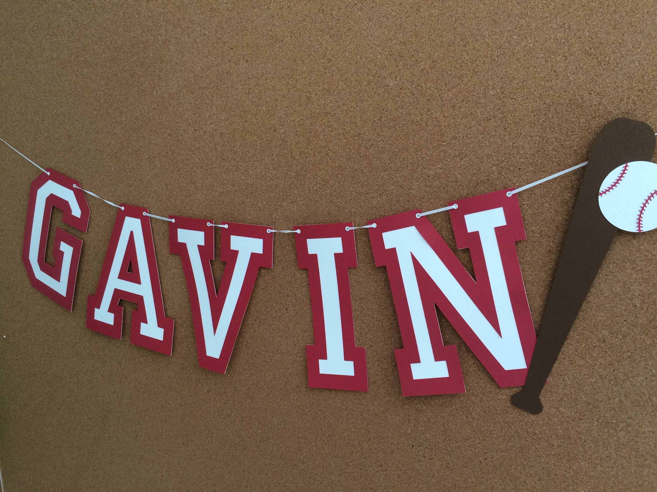 Baseball Theme Name Banner
