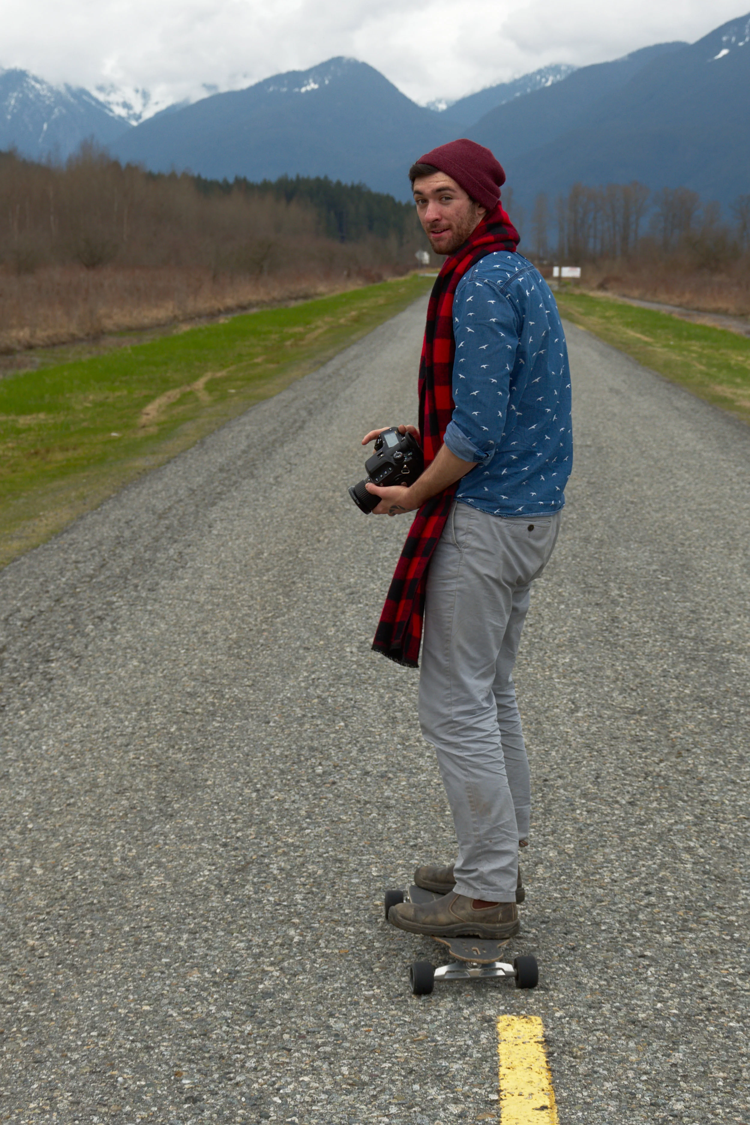 Testing the surface and realizing a few shots might be possible (Photo by @owlfaceblog )