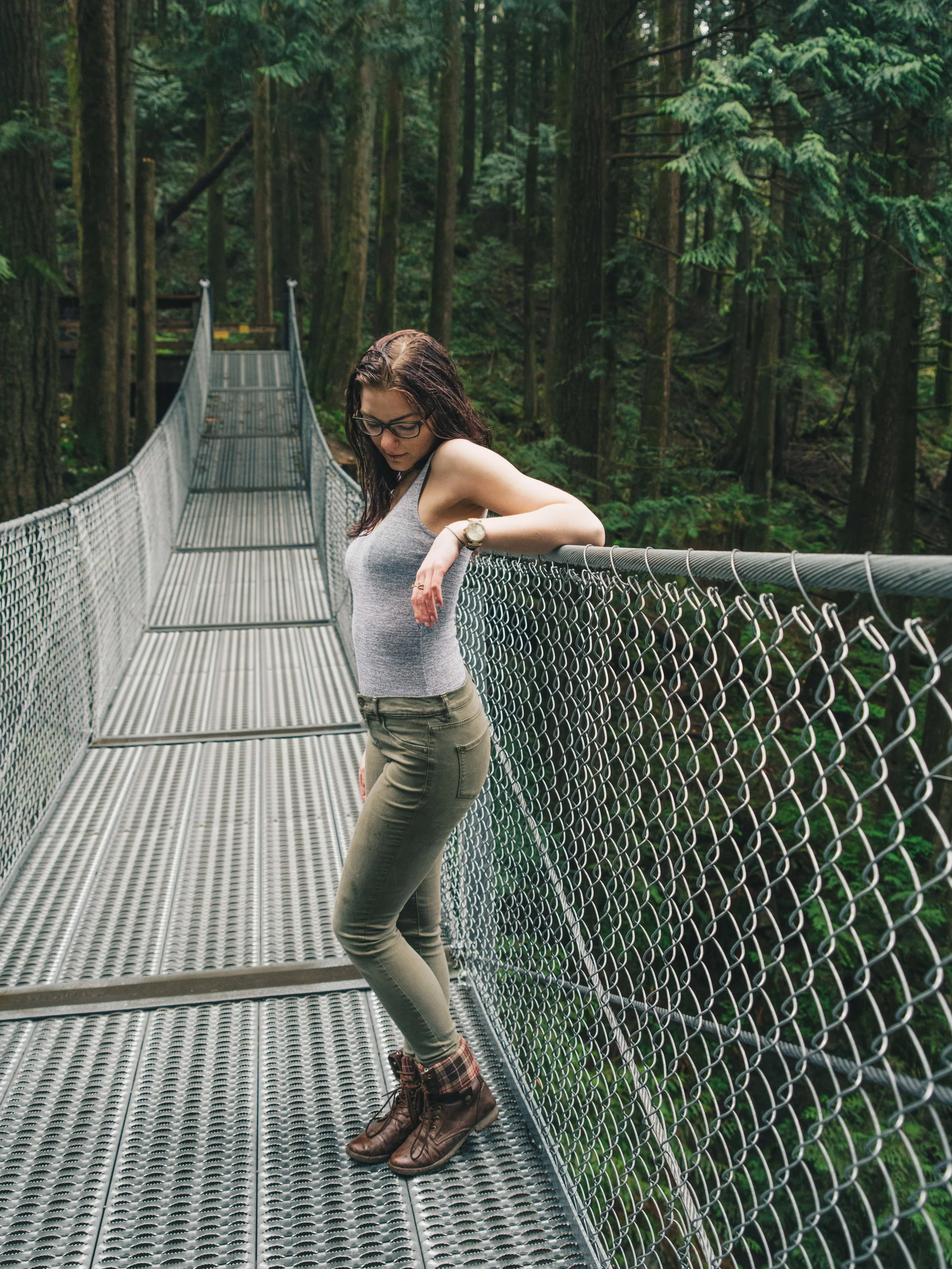  Jennine showing off her guns at the bridge over Cascade Falls, in Mission. Now that I've enticed you with a hot girl, read the rest.