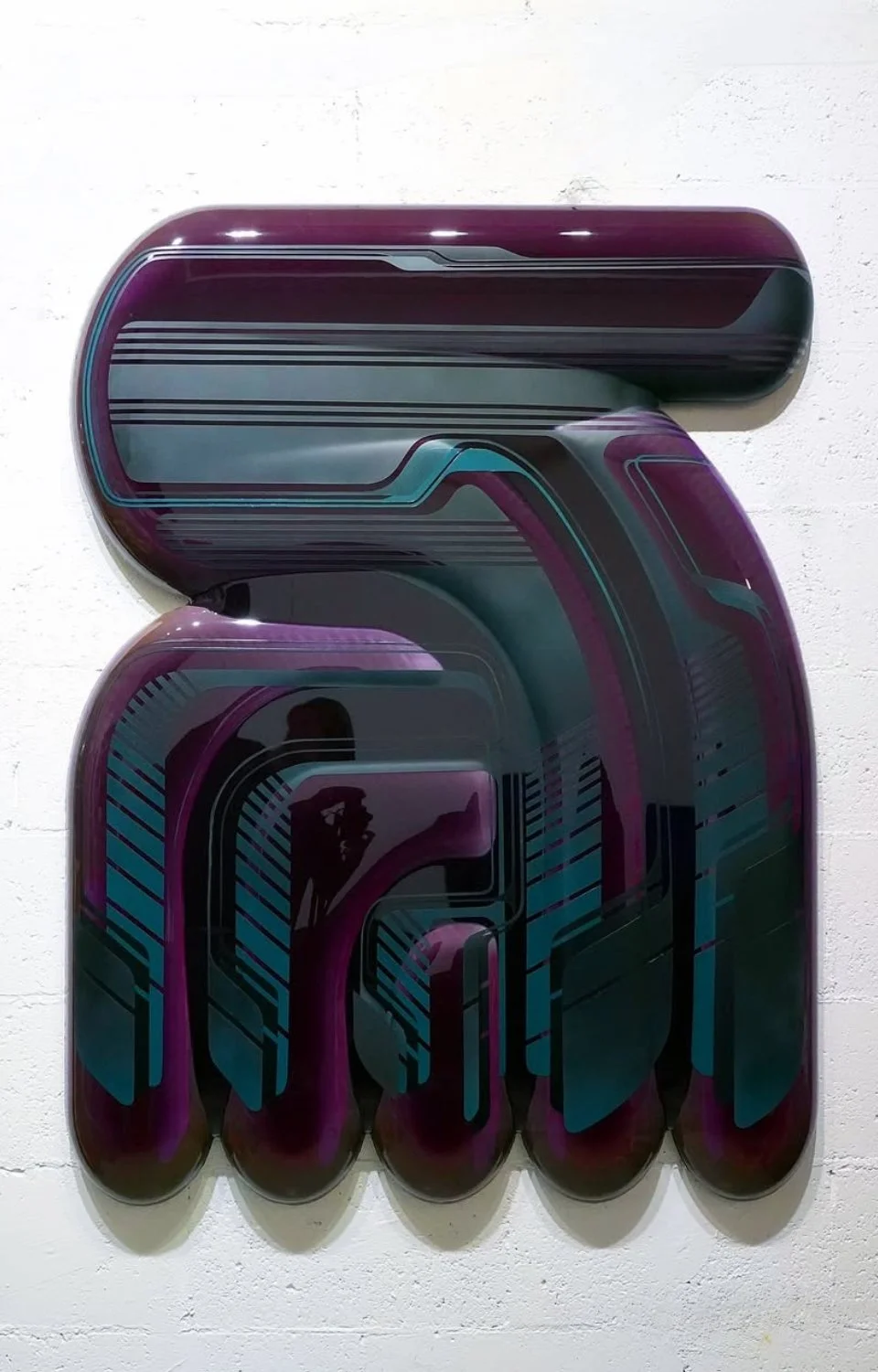 Die Quelle II, 2024
Acrylic, spray enamel and epoxy resin on MDF
36" x 48" x 3"