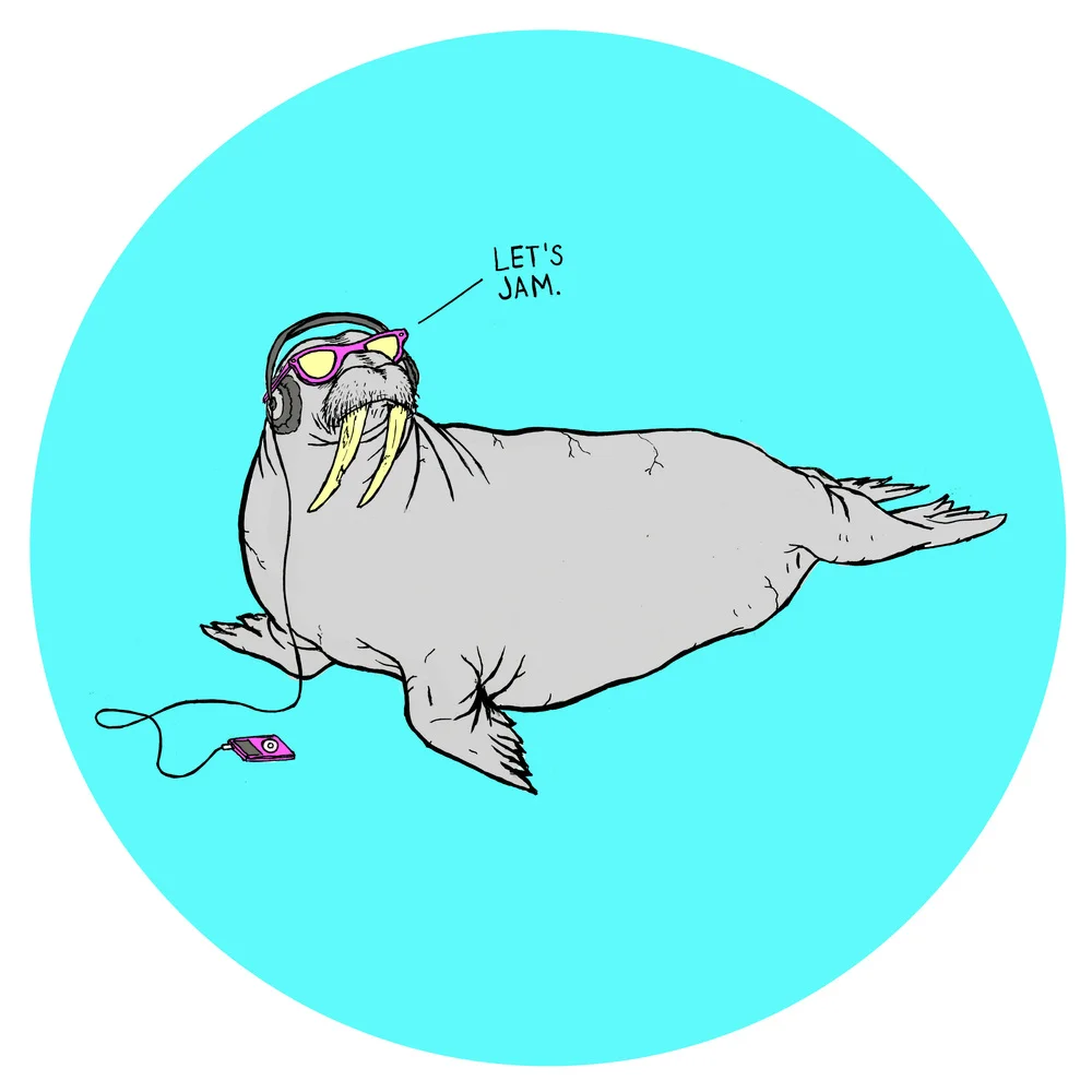 animals listening to tunes. WALRUS-1.jpg