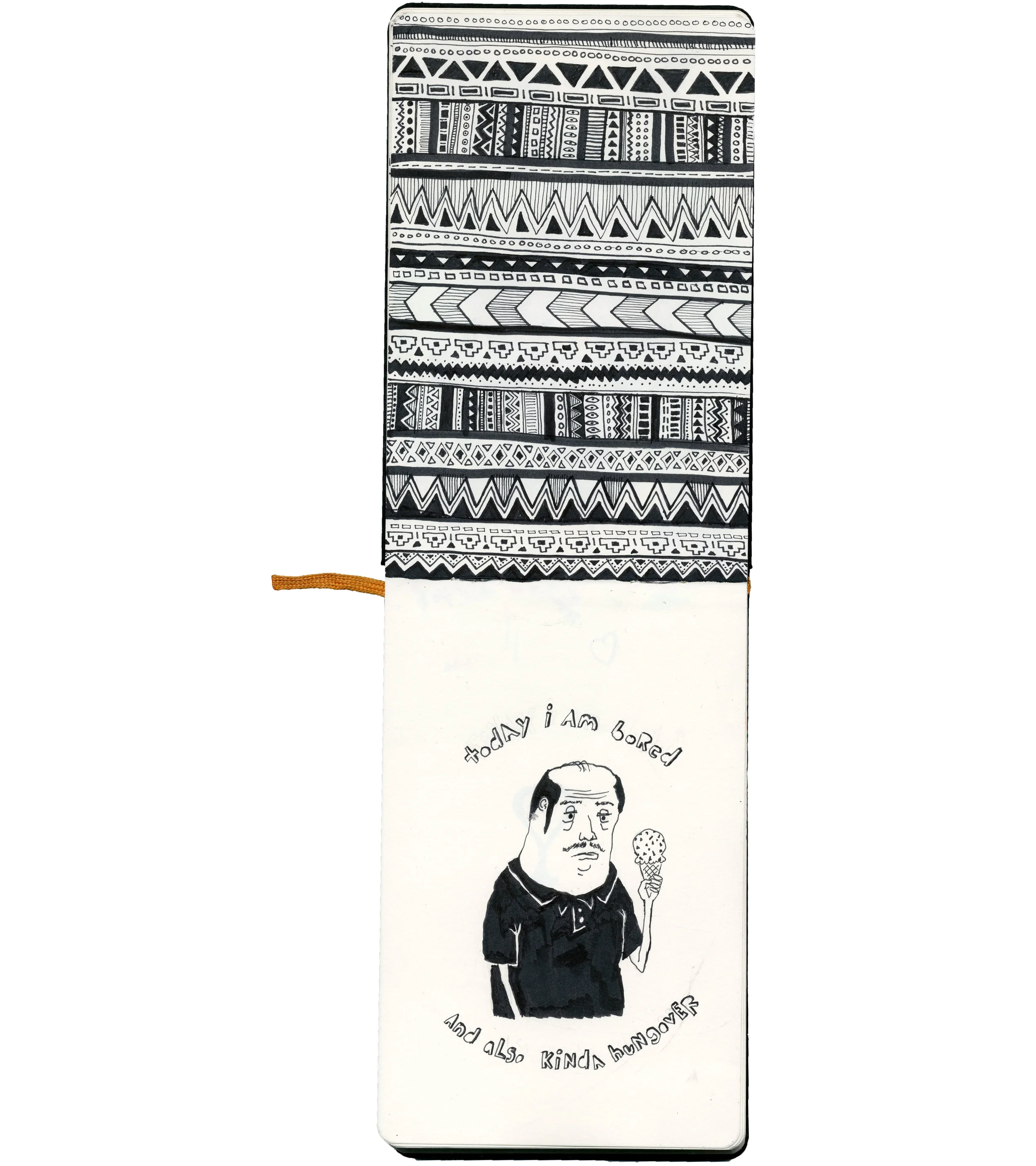sketchbook 2014 bw pattern hungover.jpg