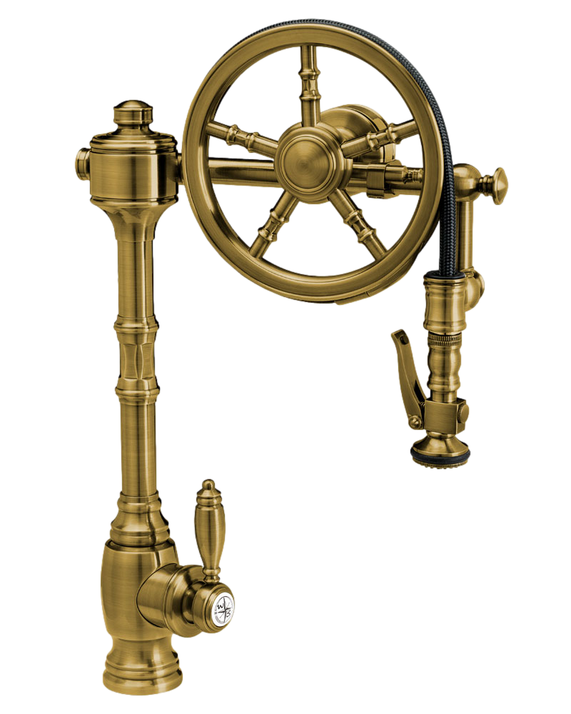 Waterstone Wheel Pulldown Faucet - Traditional
