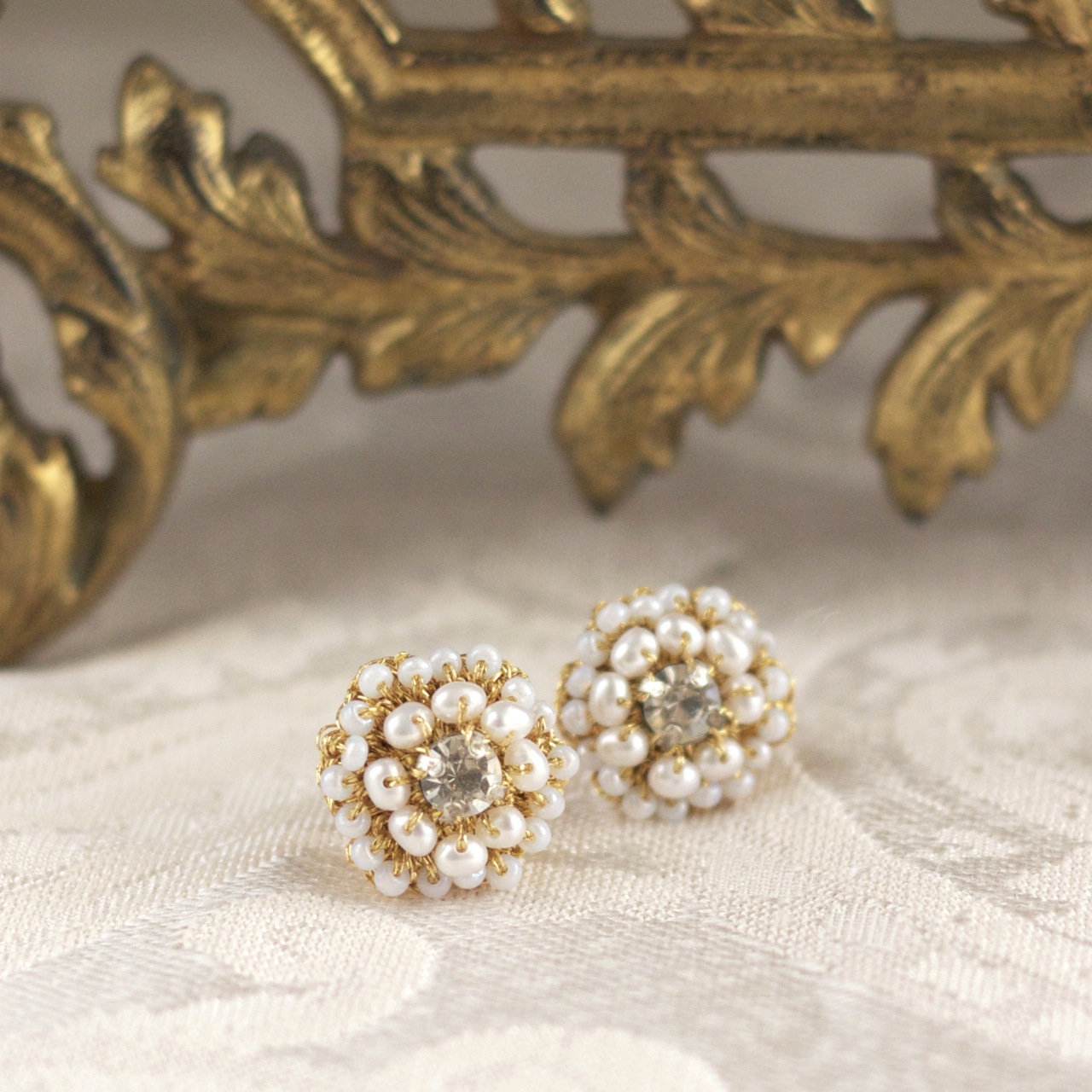Matilda Earrings — Edera Jewelry | Heirloom Lace Wedding Accessories