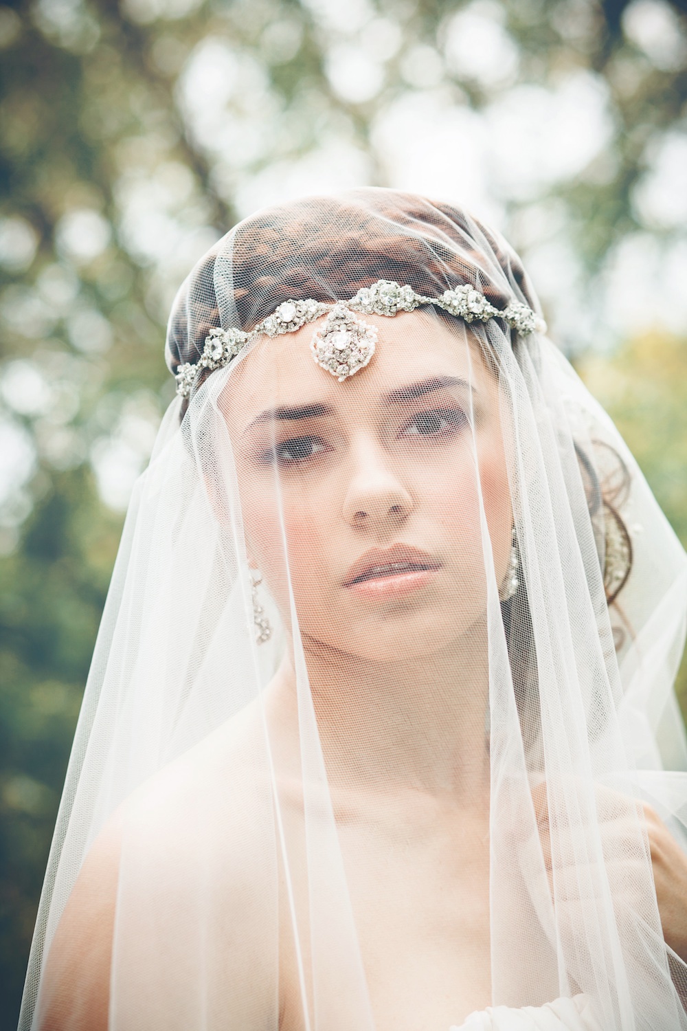   Acanthus Halo Headpiece &amp; Earrings  