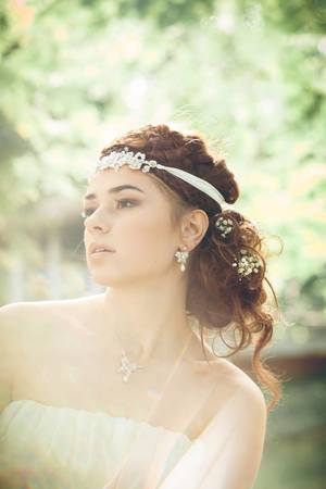   Dia Earrings &amp; Necklace, Eirene Headband  