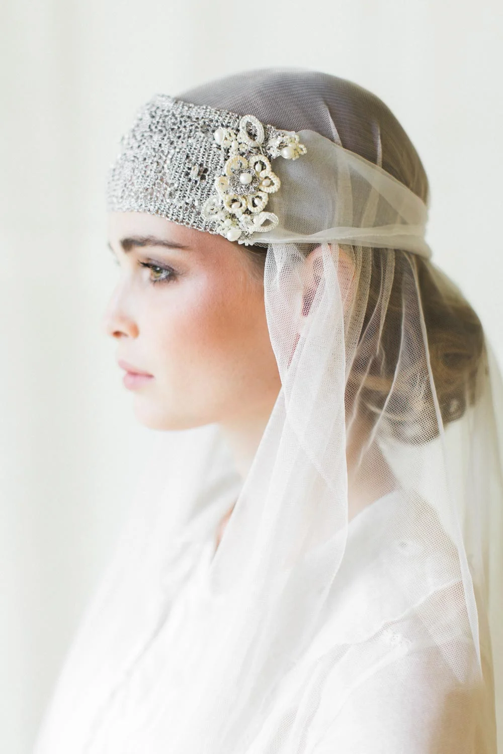 Camille Bandeau Headband — Edera Jewelry | Heirloom Lace  display picture 3