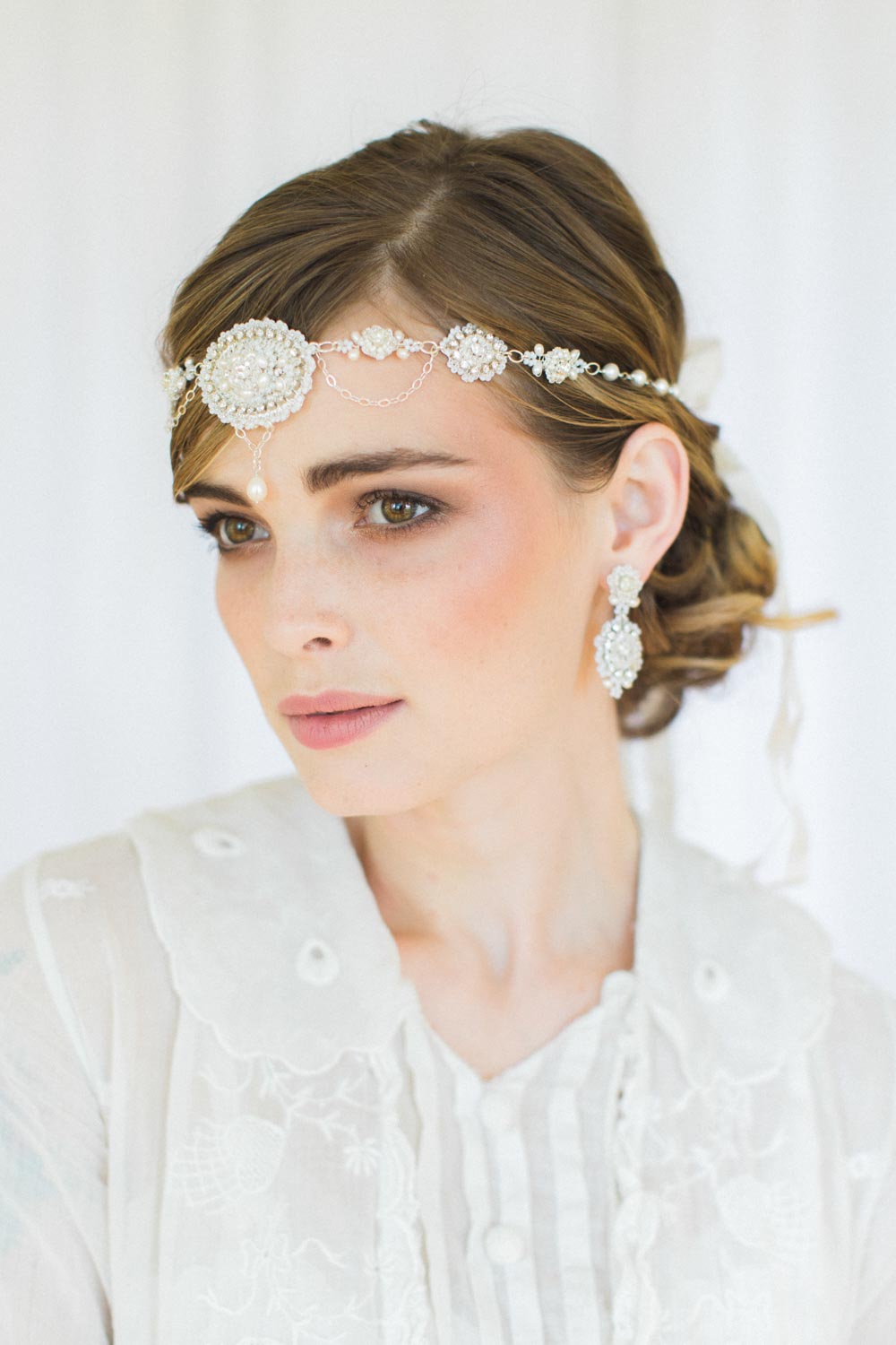 Aquarelle Tiara — Edera Jewelry  Heirloom Lace Wedding Accessories