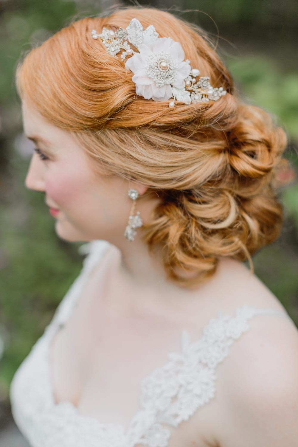 Wedding - Blush Pink Peony Headpiece | Bridal Flowers Crown | Bridal Hair Comb