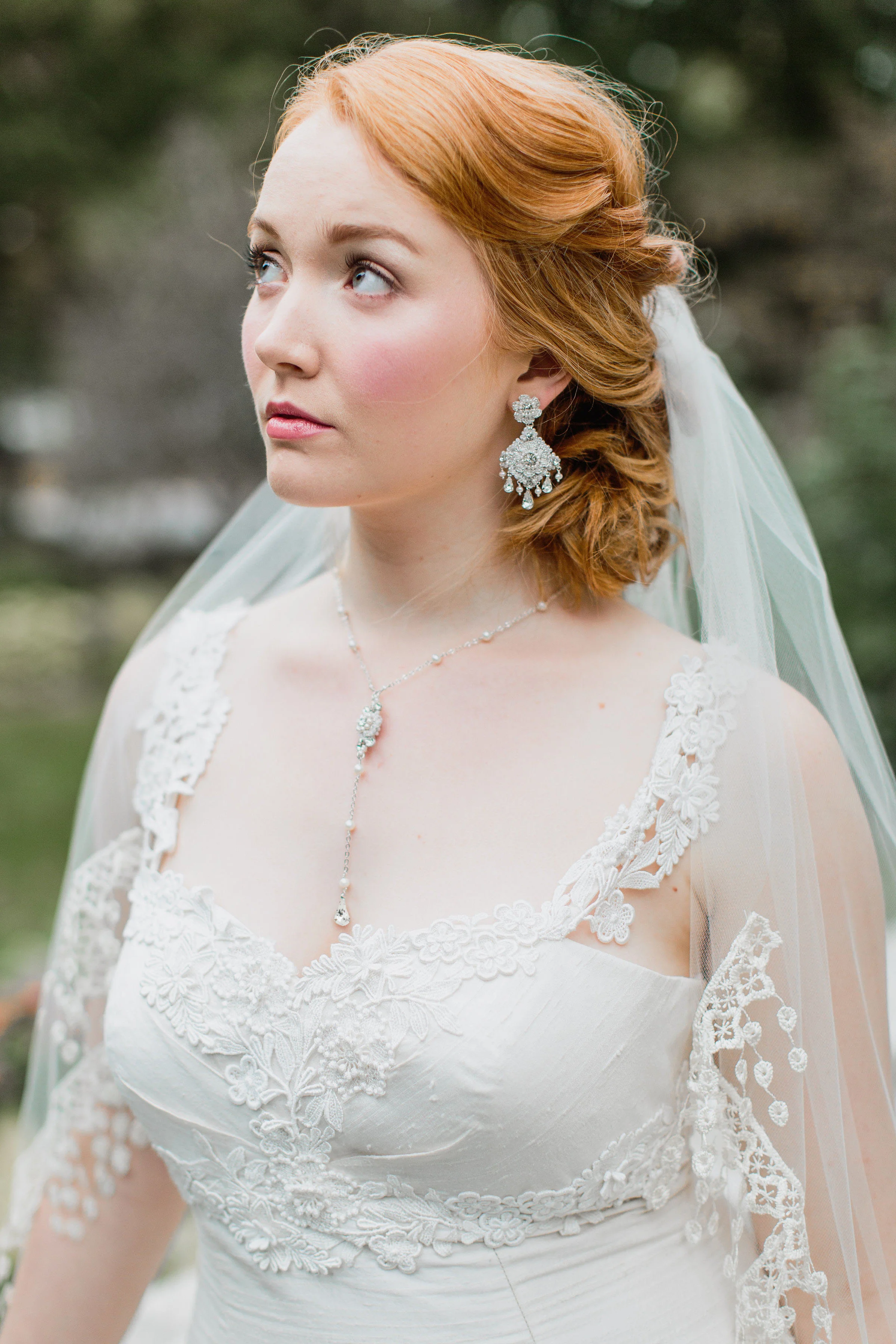 Bridal Statement Chandelier Earrings with Crystal Drops & Pearls