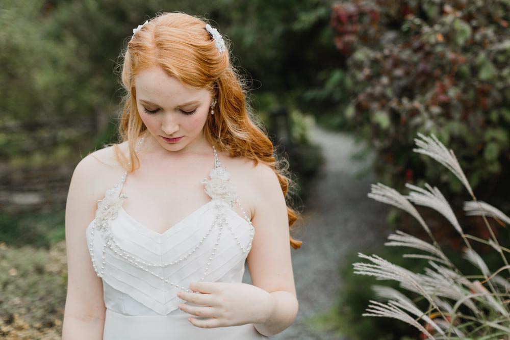   Tea Rose Necklace &amp; Myrtle Headpiece  