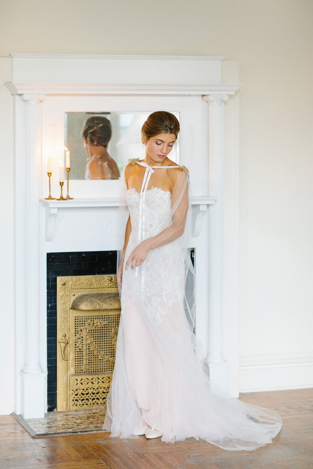 Gold Floral Lace Wedding Cape | Sheer Bridal Shoulder Cape | Long Tulle  Wedding Coverup  Edera Jewelry | Heirloom Lace Wedding Accessories