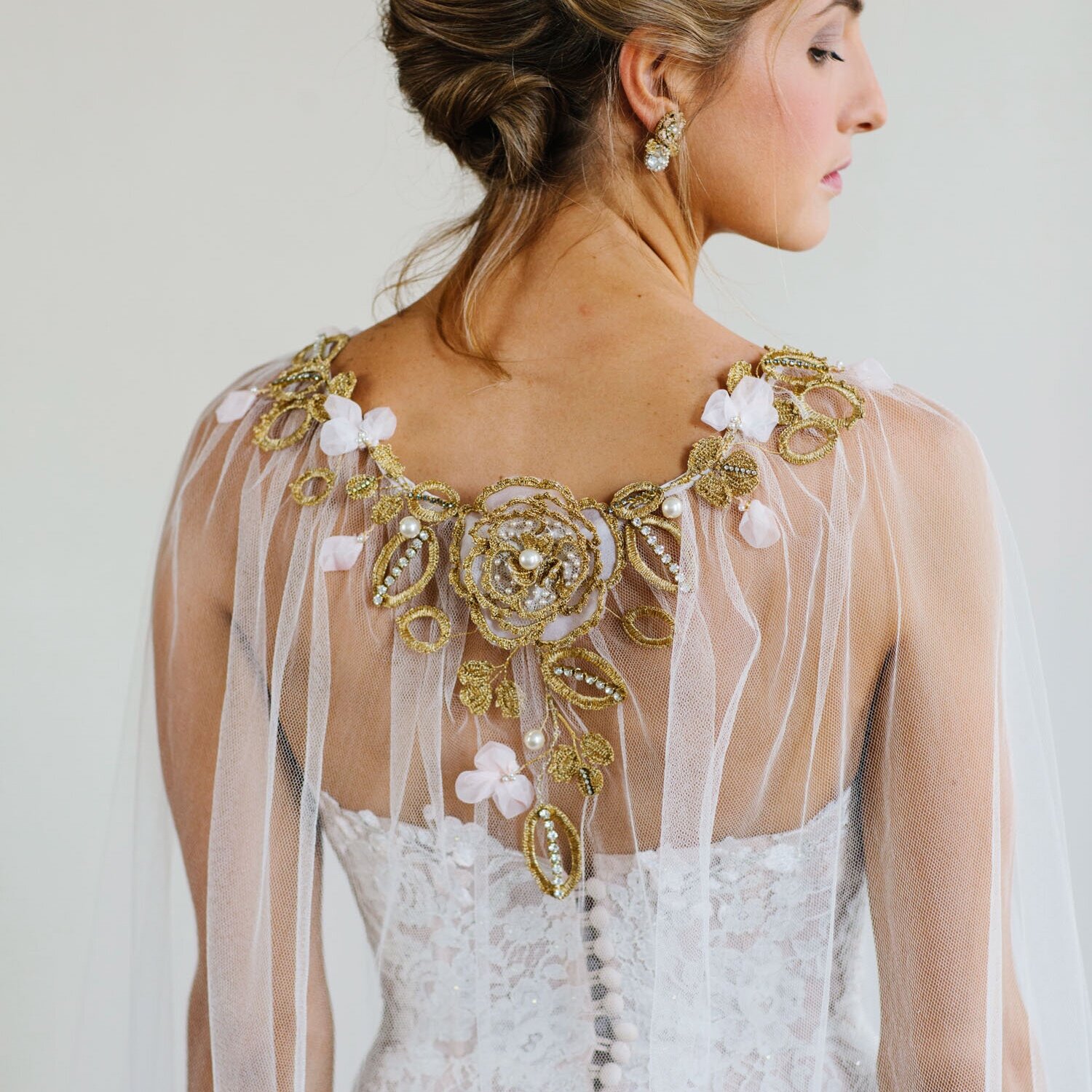Couture Lace Detachable Wedding Dress Train | Sheer Removable Bridal ...