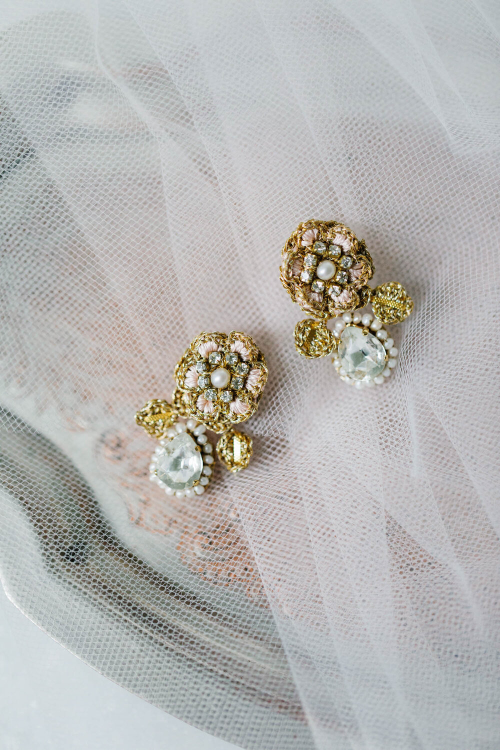 Vintage Rhinestone Bling Bridal Earrings Crystal Dangle Wedding Stud Earrings