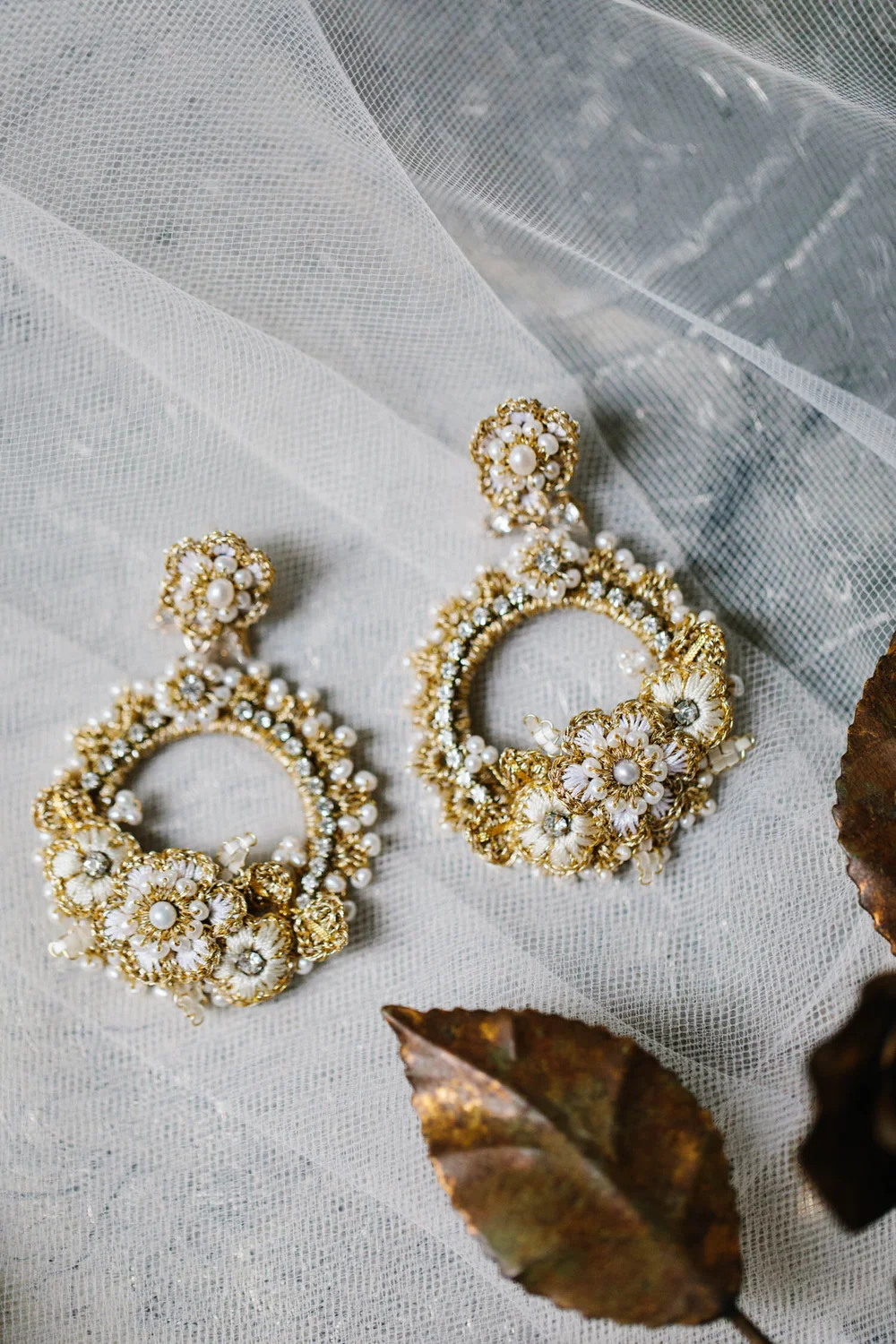 Large Gold Statement Wedding Hoop Earrings Edera Jewelry