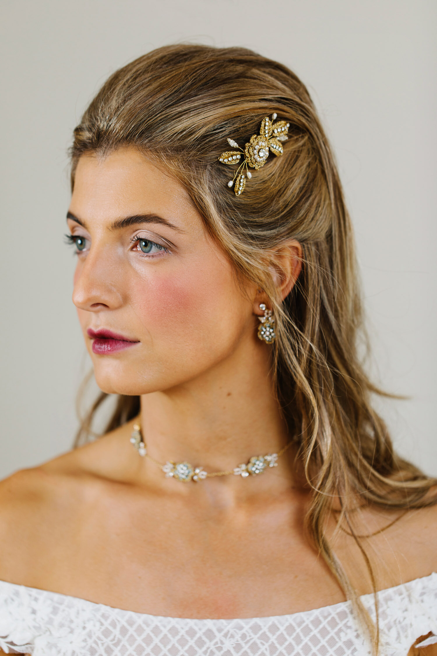   Trianon Hair Pin, Hyacinthe Earrings and Choker  