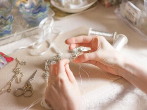 Large Gold Statement Wedding Hoop Earrings, Pearl, Crystal, Flower Bridal  Chandelier Earrings — Edera Jewelry
