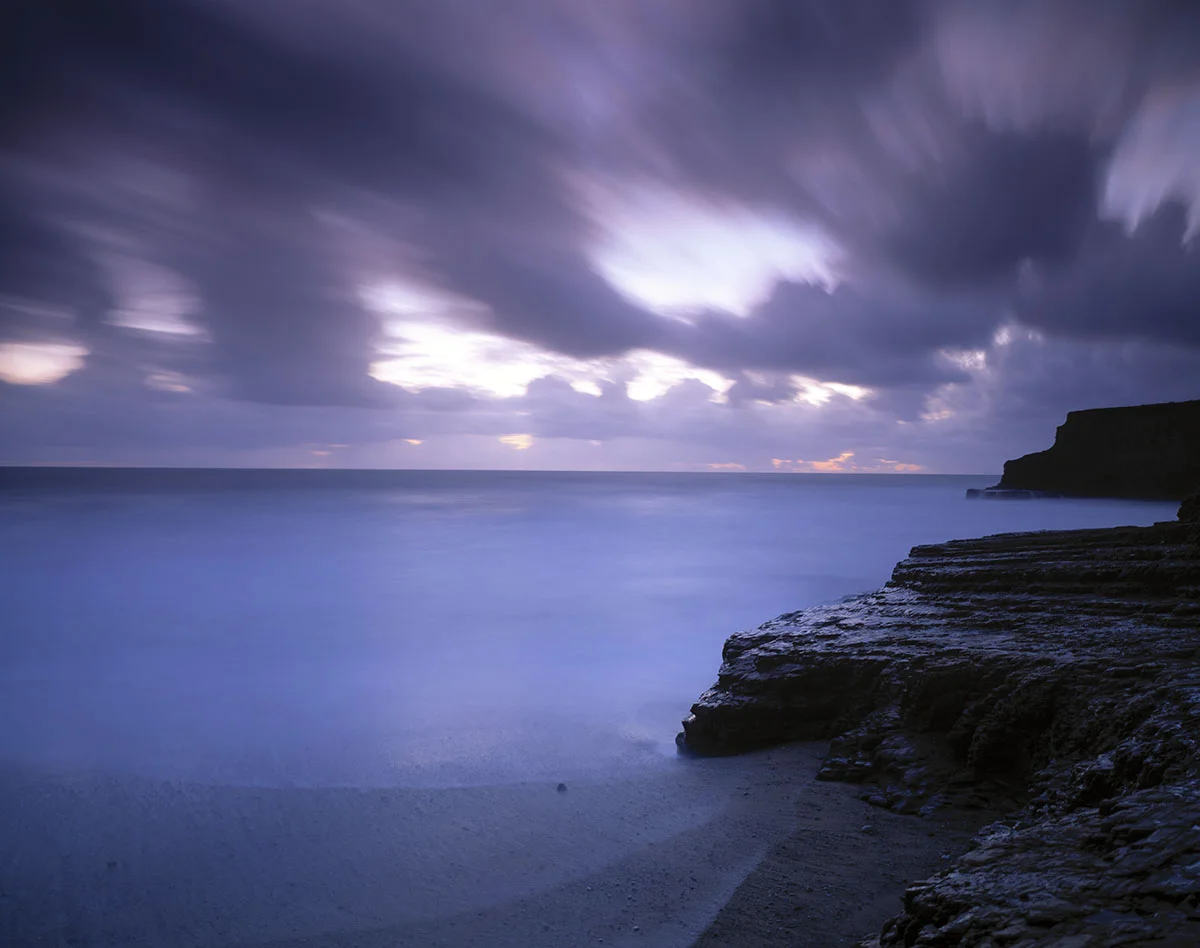 streaking clouds, Davenport Beach