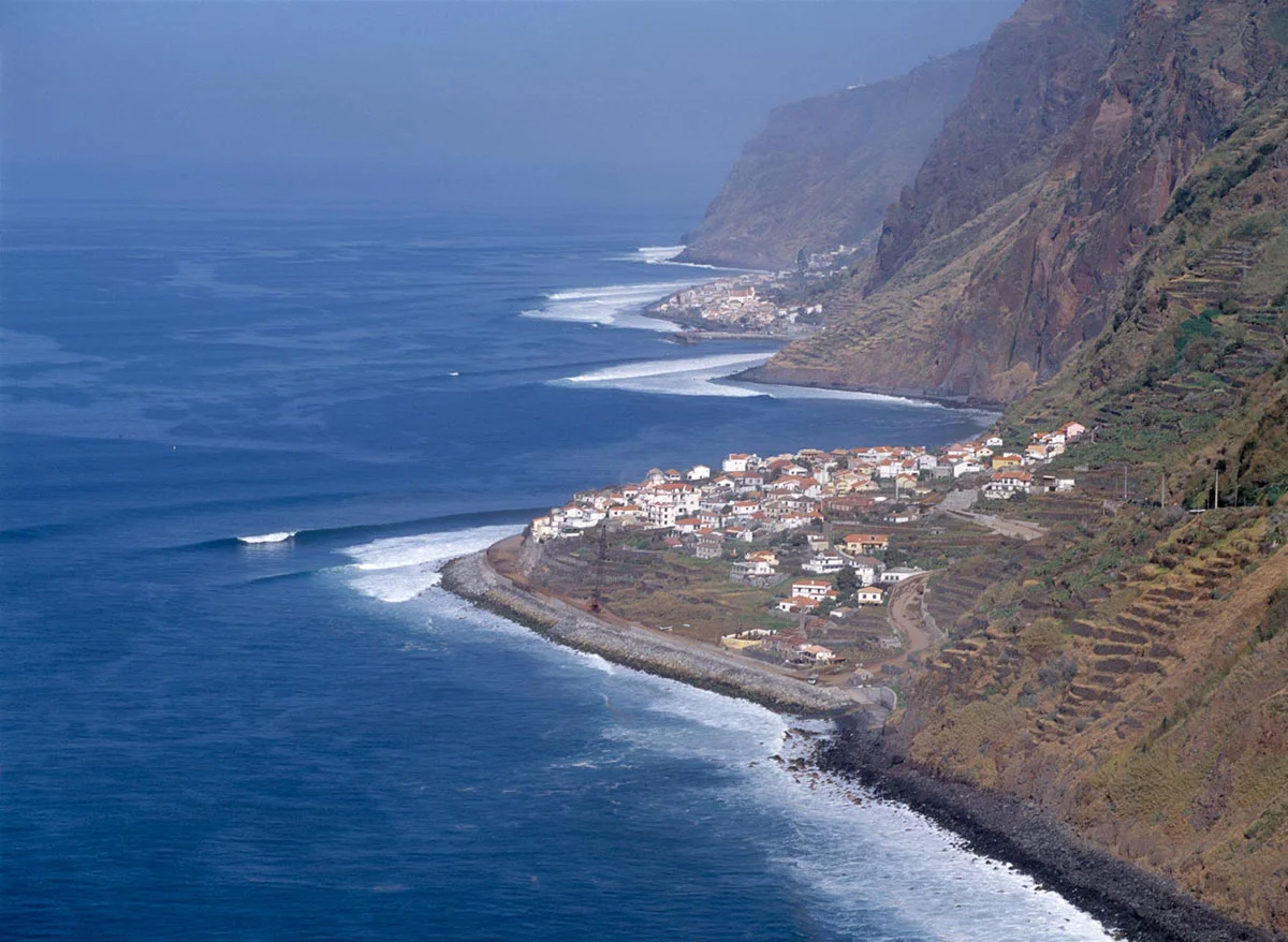 aerial of Ponta Jardim to Paul do Mar
