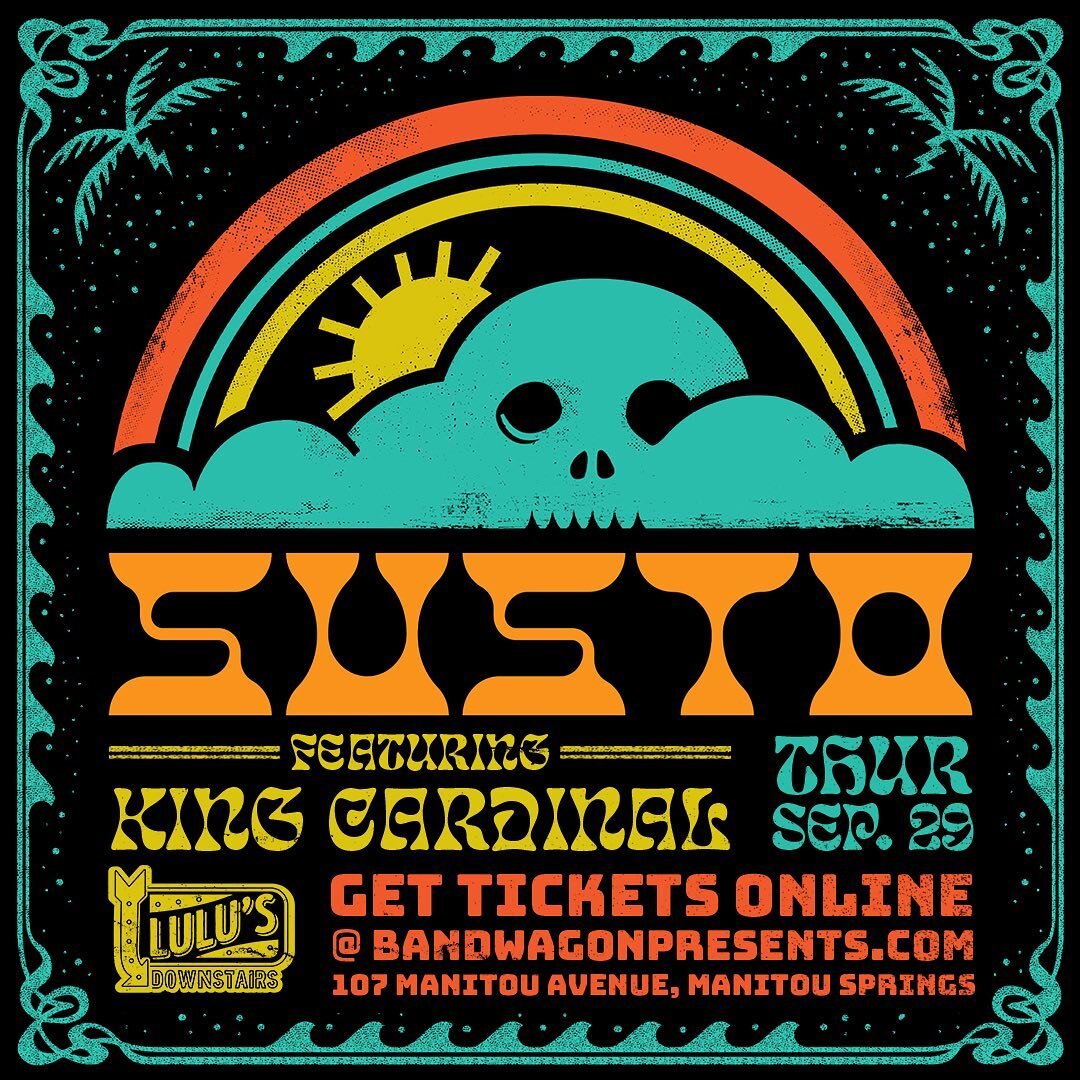 EXCITE!! @kingcardinalband + @sustoisreal on 9/29 at @lulusdownstairs!! Looking forward to a great night of music and checking out this newer venue as well