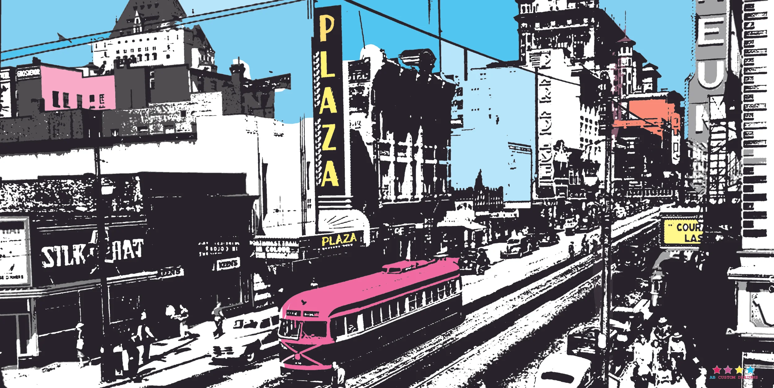 Granville Street 24"x48". Fine Art Photography on Plexiglas. & Printer's Proof Available 24"x48" framed. 