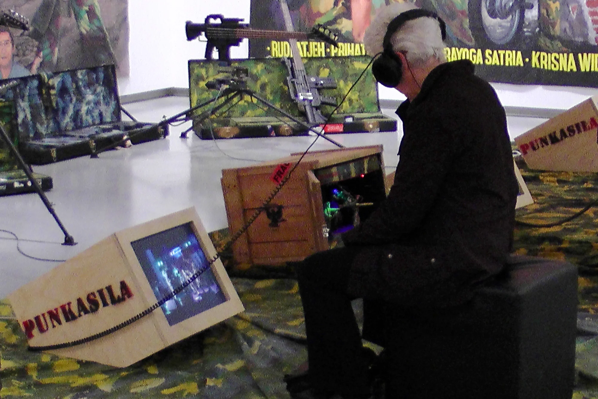 Perang Singkatan; Rpkad; Pnu; Dom, 2008-2011: Four contemporary music videos that toured internationally 2009-2013 in the exhibitions and performances with art rock band Punkasila and Danius Kesminas. 2011: Slave pianos, punkasila, pipeline to oblivion: 3 projects by Danius Kesminas and collaborators , curated by Max Delany, Monash University Museum of Art, MUMA, (Melbourne); 2009: Punkasila - Punkasalsa , Tenth Biennale of Havana, (Cuba); Darren Knight, Brunswick East, (Melbourne); PUNKASILA: The Havana Affair , One Galeri,Jakarta Barat, (Indonesia), I Want You to Want Me , Marx & Zavattero, SF, (USA); 2008: Next , Chicago, (USA)