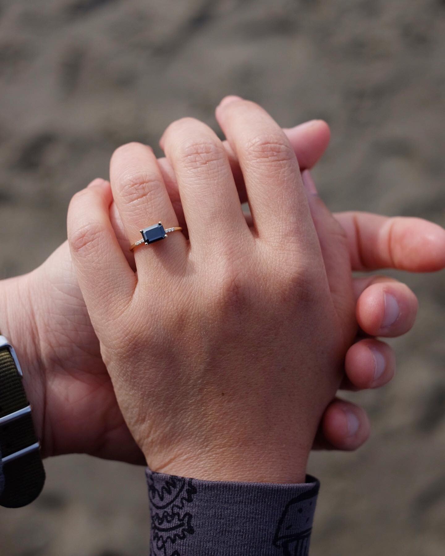 Thank you to No.3 for helping @conniewlam pick out a perfect custom @jenniekwondesigns ring and thank you to Northern California for a perfect New Year's Day at the beach.