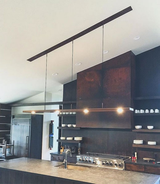 Walnut Hanging Light Fixture