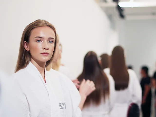 HOUGHTON | NEW YORK FASHION WEEK | RTW SPRING 2015 Key Hair: Adam Markarian for Brian Bantry Photo courtesy of Oribe.com