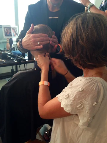 OSTWALD-HELGASON | NEW YORK FASHION WEEK | RTW SPRING 2015 | ORIBE HAIR CARE Key Hair: Ramona Eschbach for Jed Root. Oribe Hair Care Team. Kien Hoang for Oribe Hair Care. Yanin Colmenero | Umbrella Salon Photo by: Oribe.com