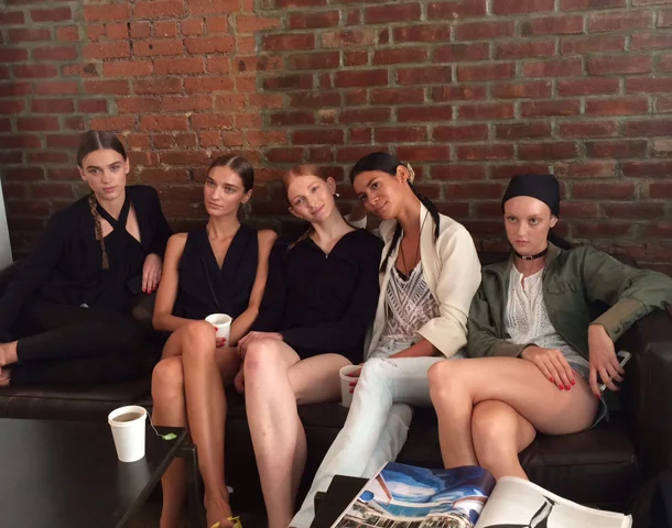 OSTWALD-HELGASON | NEW YORK FASHION WEEK | RTW SPRING 2015 | ORIBE HAIR CARE Key Hair: Ramona Eschbach for Jed Root. Oribe Hair Care Team. Kien Hoang for Oribe Hair Care. Yanin Colmenero | Umbrella Salon Photo by: Oribe.com