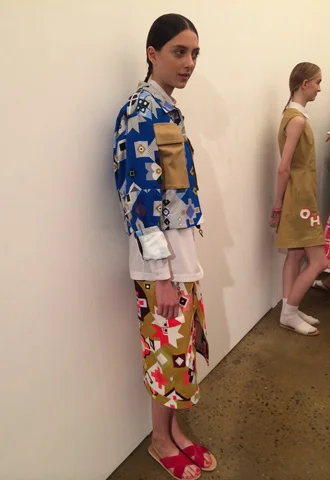 OSTWALD-HELGASON | NEW YORK FASHION WEEK | RTW SPRING 2015 | ORIBE HAIR CARE Key Hair: Ramona Eschbach for Jed Root. Oribe Hair Care Team. Kien Hoang for Oribe Hair Care. Yanin Colmenero | Umbrella Salon Photo by: Oribe.com