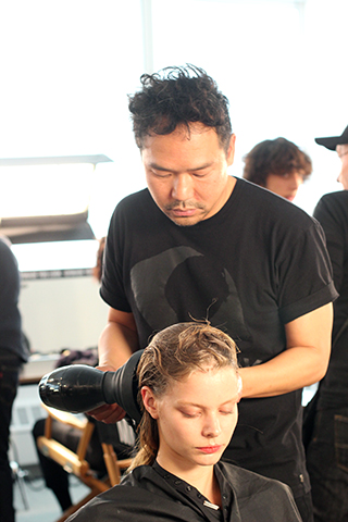  TIM COPPENS | NYFW | SS2015 | ORIBE HAIR CARE  Key Hair: Yannick D'IS. Hair: Oribe Hair Care Team, Kien Hoang for Oribe Hair Care. Nathan Nguyen | Umbrella Salon  Photos courtesy of Oribe.com 