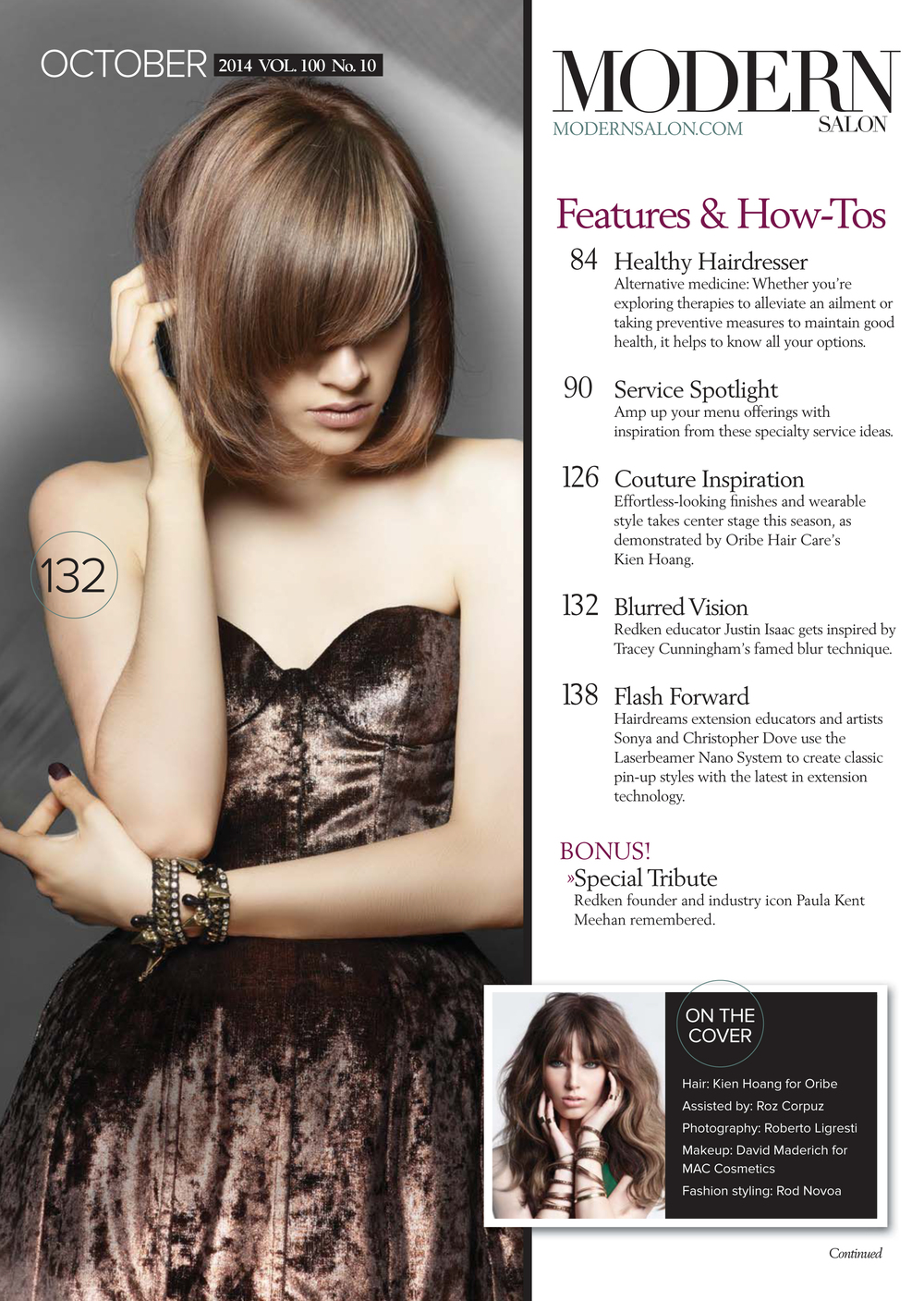 Modern Salon Cover | October Issue | Hair by Kien Hoang