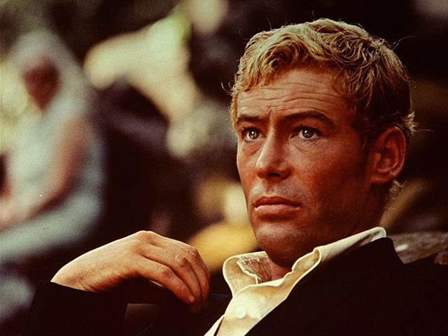   Peter O’Toole (1962)   “As the lead in Lawrence of Arabia, Peter was made into a blonde, and it was a huge transformation. Plus, not many actors during that time had blonde hair. Peter’s bright blue eyes with his sun-bleached hair were a new type o