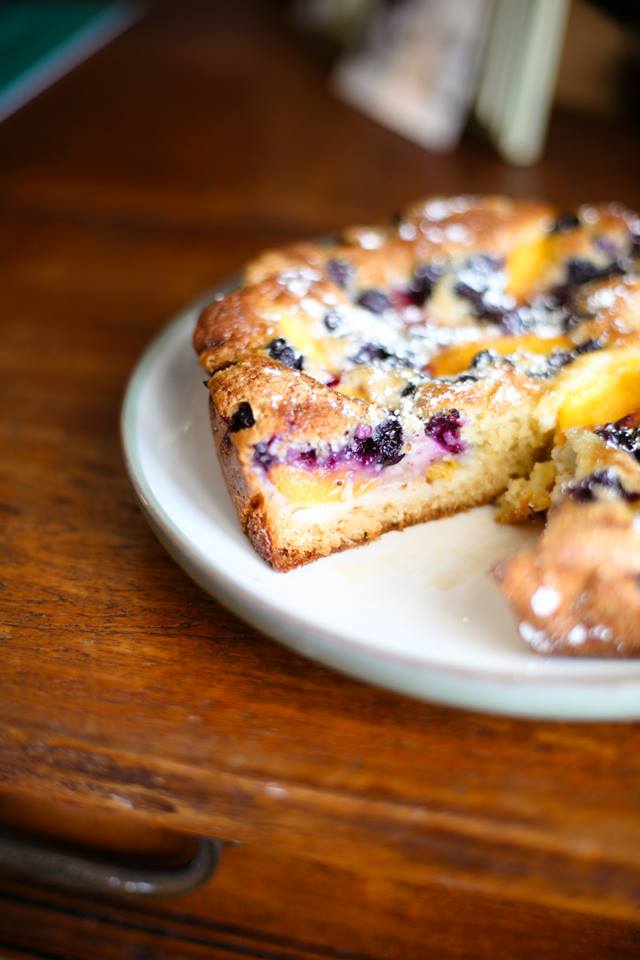 THIS delicious recipe made from our peaches & blueberries from HEB!