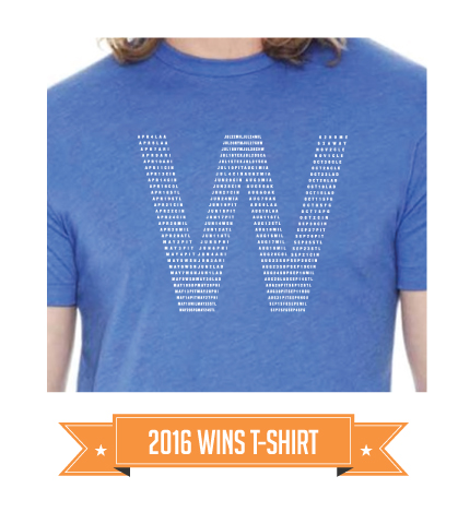 Chicago Cubs 2016 Wins T-shirt — Folk That